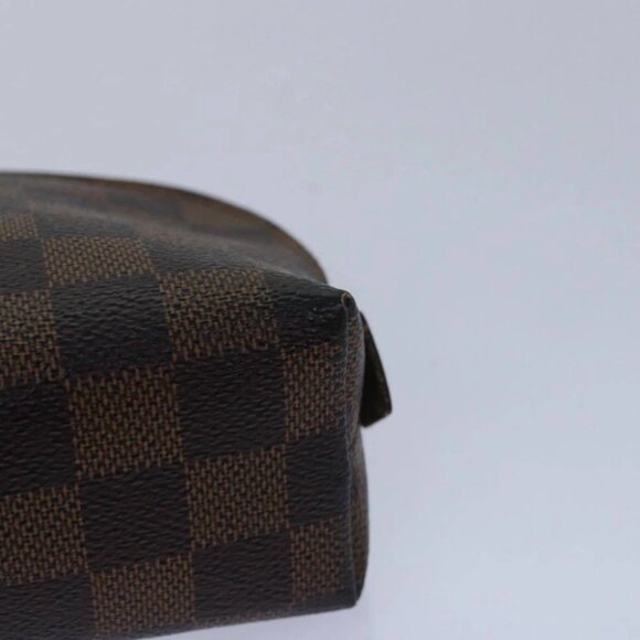 LOUIS VUITTON Damier Ebene Pochette Cosmetic PM Pouch N47516 LV Auth 80308 - Picture 13 of 15